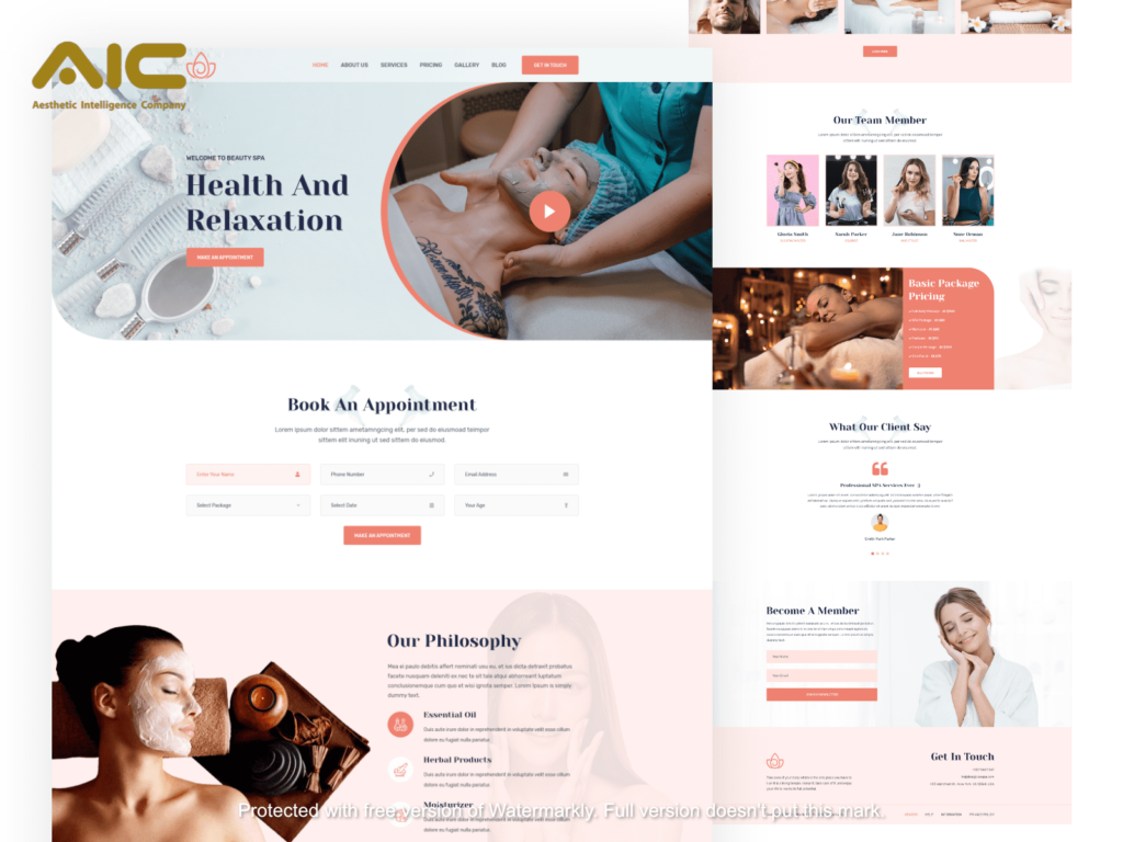 Thiết kế website spa clinic đẹp